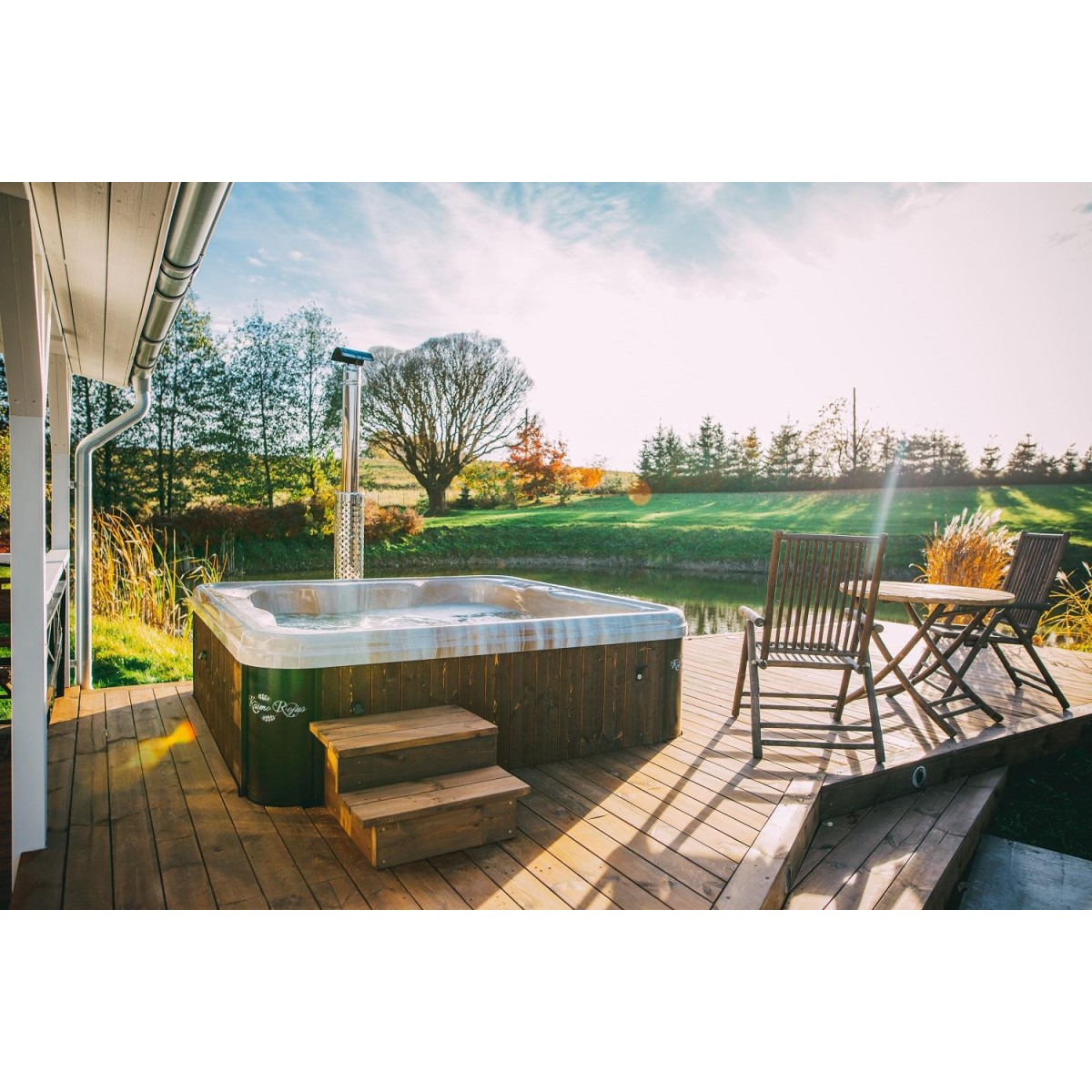 XANTUM Monaco Braun XL EXTERN  Badefass  box