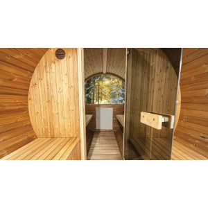 Hekla Outdoor Sauna Barrel M 210 x 240 x 225 cm FassSauna 4 Personen