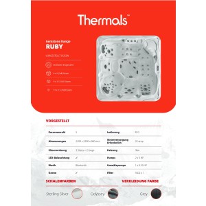Thermals Whirlpool RUBY by SuperiorSpas 220 x 220 x 96 5 Personen