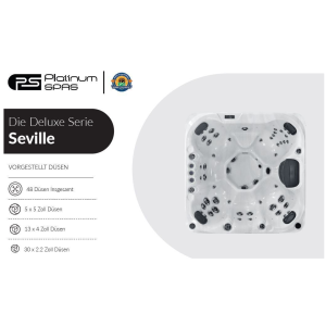 Platinum Spas Superior Whirlpool SEVILLE 200 x 200 x 90 Platinum Spas 7 Personen