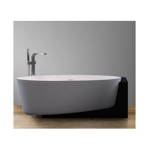 Badewanne Mineralguss StoneArt schwarz-weiß 170x93 matt