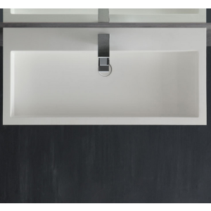 Waschbecken-SET StoneArt LP4510 weiß 100x48cm glänzend