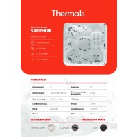 Thermals Whirlpool SAPPHIRE by Superior Spas  220 x 220 x 96 5-6 Personen 62JETS