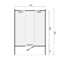 XANTUM Saunafass Ø 195 x 3000 FICHTE - Aufbau NRW Möglich