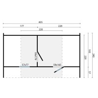 XANTUM Sauna Oval Fichte 240 x 405 cm - Aufbau NRW Möglich