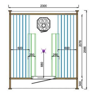 XANTUM SaunaHaus POD SAUNA TOLVA FICHTE 230x259cm - Aufbau NRW Möglich