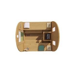 Tuindeco SaunaHaus POD SAUNA TOLVA FICHTE 230 x 259cm - Aufbau innerhalb NRW möglich