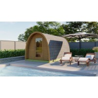 Tuindeco Saunahaus POD SAUNA TOLVA THERMOHOLZ 230 x 480cm - Aufbau innerhalb NRW möglich