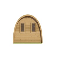 Tuindeco Saunahaus POD SAUNA TOLVA THERMOHOLZ 230 x 480cm - Aufbau innerhalb NRW möglich