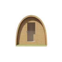 Tuindeco Saunahaus POD SAUNA TOLVA THERMOHOLZ 230 x 480cm - Aufbau innerhalb NRW möglich