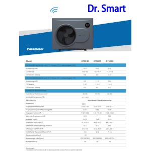 Aquagem Inverquark Aquark Wärmepumpe Dr. Smart Poolheizung inkl WIFI STNC90 9 kW