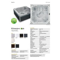Wellis PEAKLIFE Whirlpool Kilimanjaro Life Deluxe 6 Personen 236 x 236 x 95cm 59 Düsen