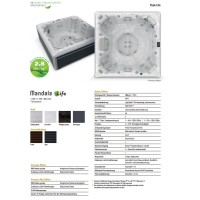 Wellis PEAKLIFE Whirlpool Mandala Life Premium 7 Personen 215 x 215 x 86 cm 46 Düsen