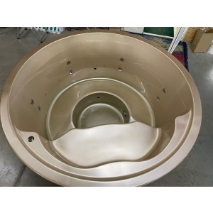 SOFORT: HotTub Badezuber Ø200 Holzbefeuerung ACRYL champagner