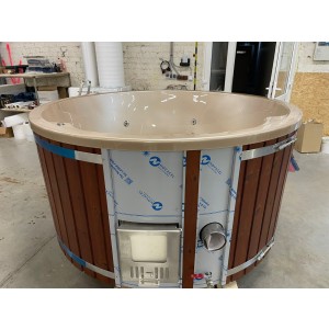 SOFORT: HotTub Badezuber Ø200 Holzbefeuerung ACRYL champagner