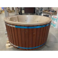 SOFORT: HotTub Badezuber Ø200 Holzbefeuerung ACRYL champagner