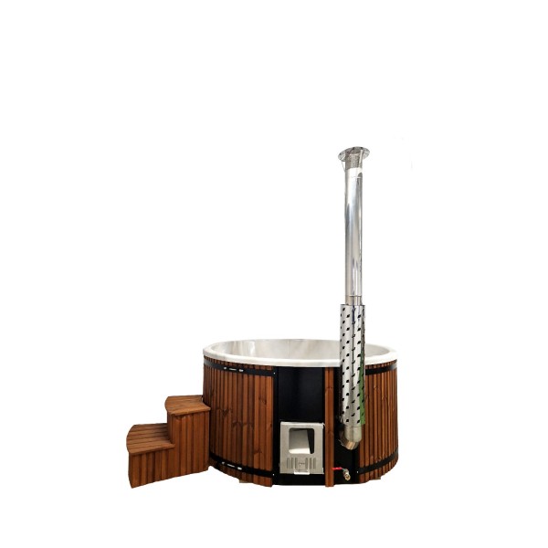 Hottub MOJO 200 cm SPECIAL EDITION –  MAXI Outdoor-Whirlpool Integriertem Ofen