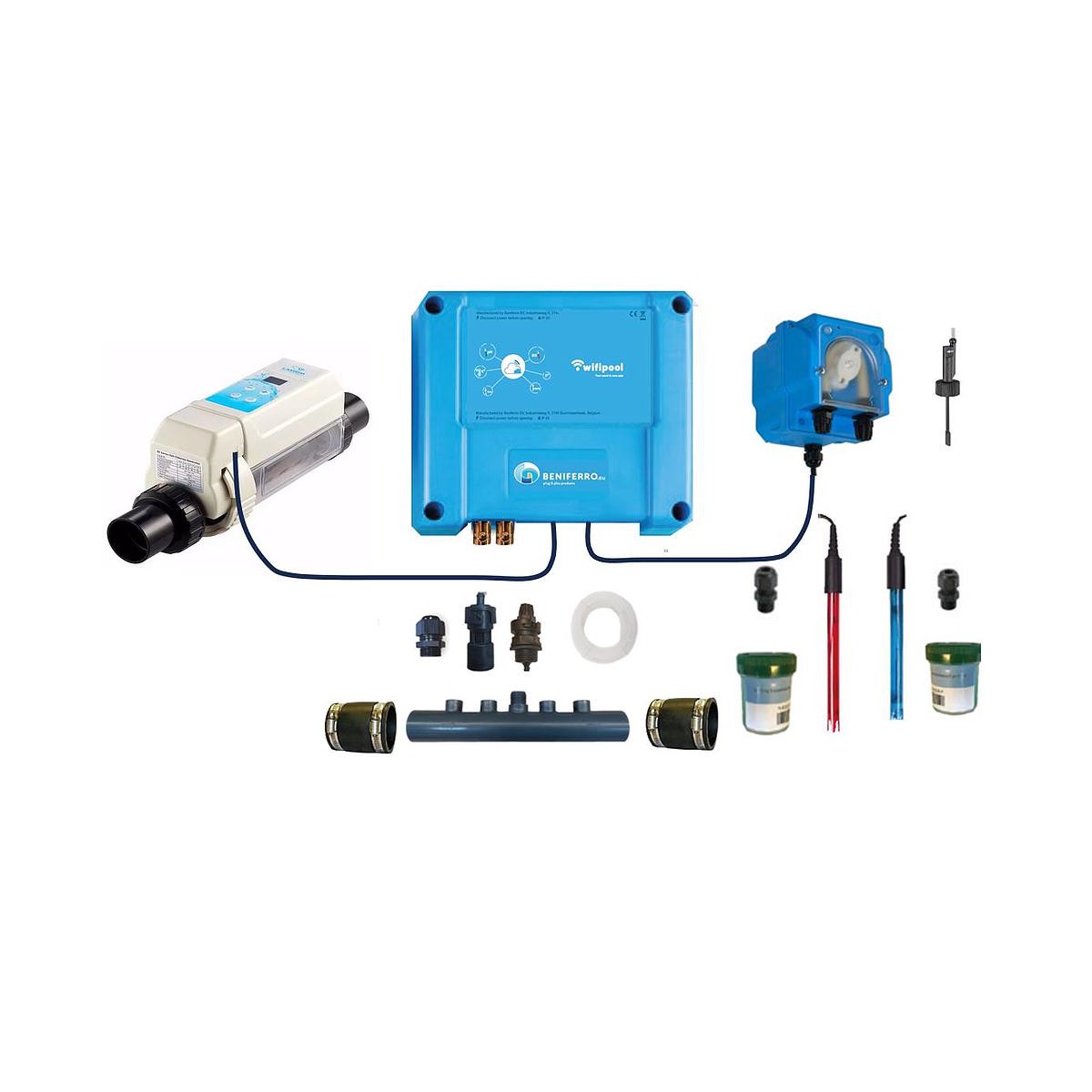 Bausatz WiFiPool Duo Salzelektrolyse pH- und Redox-Regelung 