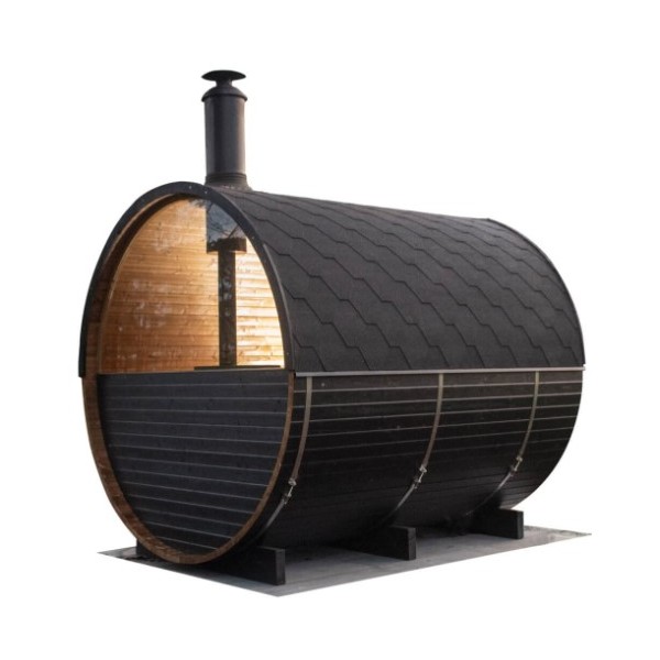 Gaia ONYXIA Saunafass Sauna 225 × 120 Aussensauna Poolstar Holl´s
