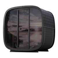 Gaia ONYXIA Cube Sauna 225 × 120 Aussensauna Poolstar Holl´s Saunafass