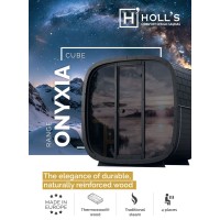 Gaia ONYXIA Cube Sauna 225 × 120 Aussensauna Poolstar Holl´s Saunafass