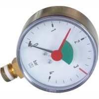 Manometer Ø 63 mm selbstdichtend | Anschluß seitlich 1/4"