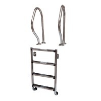 IDEAL Eichenwald Geteilte Leiter mit Griffbögen | V2A | 4-stufig