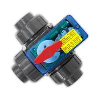 Praher 3-Wege elektrischer Stellantrieb mit Kugelhahn S4 | Ø 50 mm | dichtschließend