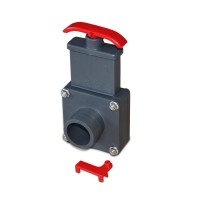 Absperrschieber mit Doppeltülle 38 x 38 mm