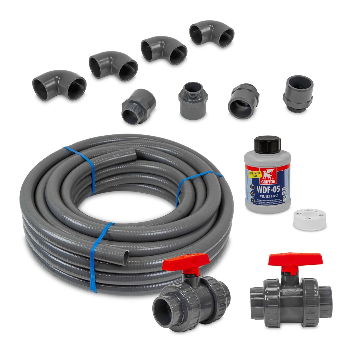 PVC Verrohrungsset mit Flexschlauch 25 m