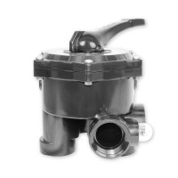 Peraplas 6 Wege Side Mount Rückspülventil Ocean V6 ND SM10  3 1 1/2" ABS | Schwarz