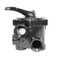 Peraplas 6 Wege Side Mount Rückspülventil Ocean V6 ND SM10  3 1 1/2" ABS | Schwarz
