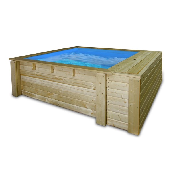 SET Anbauschacht zu Trend Holzpool | Minipool | Rechteck