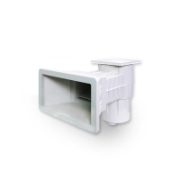 Kripsol Einbauskimmer Premium Breitmaul für Folienbecken | M5 VA Gewindehülsen | Weiß