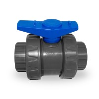 2-Wege-Kugelhahn | ECO FIT | Ø 63 mm | Klebeanschluss | Griff Blau