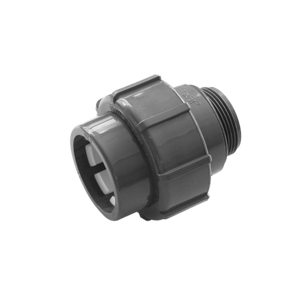 FlexFit Übergangsverschraubung Ø 50 mm | Klemm x 2" AG und O-Ring