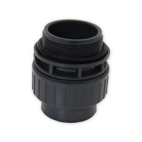 PVC Verschraubung mit O-Ring | Ø 50 mm Klebemuffe x 2" AG | PN10 | Grau