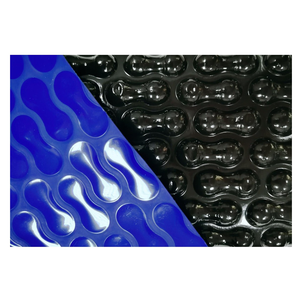 Sommerabdeckplane | Geo Bubble™ | Blau / Schwarz | ver