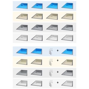TrendStone Set | Rechteckpool 600 x 300 x 150 cm | versch. Ausführungen
