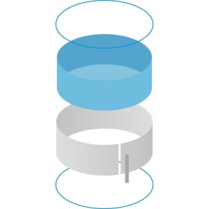 Rundbecken IBIZA SET | BASIC Handlauf Blau | versch. Ausführungen