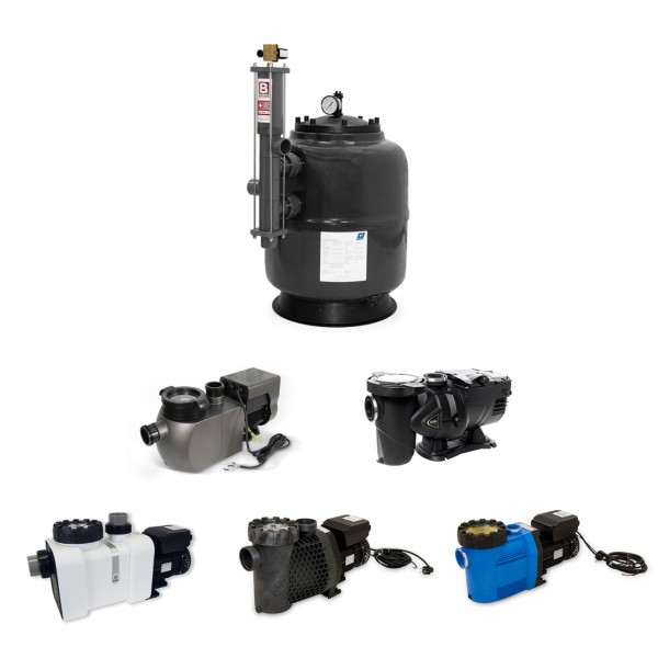 Trend Pool GFK Sandfilteranlage Lagos Plus | Besgo 5 Wege Stangenventil | versch. Ausführungen