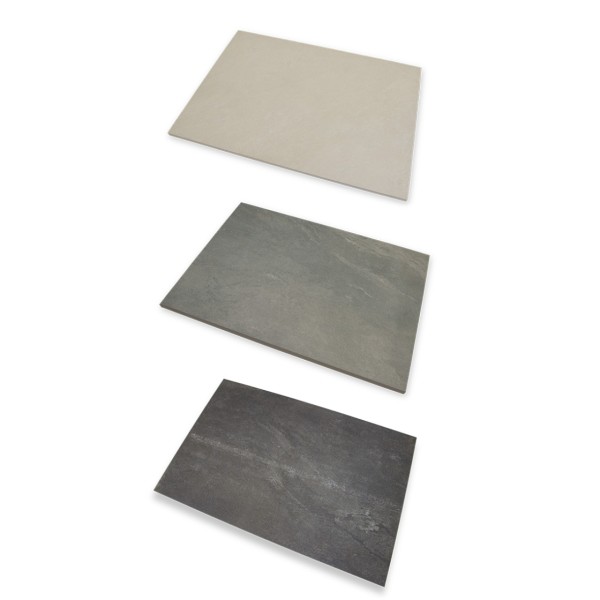 Trend Keramik-Beckenrandsteine Set f. PPline Silber Pro 4,5 x 3,1 x 1,4 m | inkl. 2 Reservesteine | Ausführung mit Nase