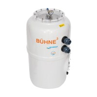 GFK Filterkessel Behncke BÜHNE³ | Ø 600 mm | 1.130 mm | RAL 7035 Lichtgrau | ohne Ventil (Ø 63 mm - 2 ")