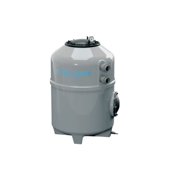 GFK Filterkessel Behncke ORBIT 2000 | Ø 500 mm | Höhe 1.120 mm | RAL 7046 Telegrau | ohne Ventil (Ø 50 mm - 1 1/2 ")
