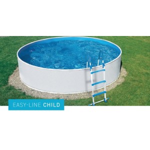 Stahlwand Rundpool Swimmingpool Poolset 360x90 cm BW1 mit Leiter mit Stanzungen