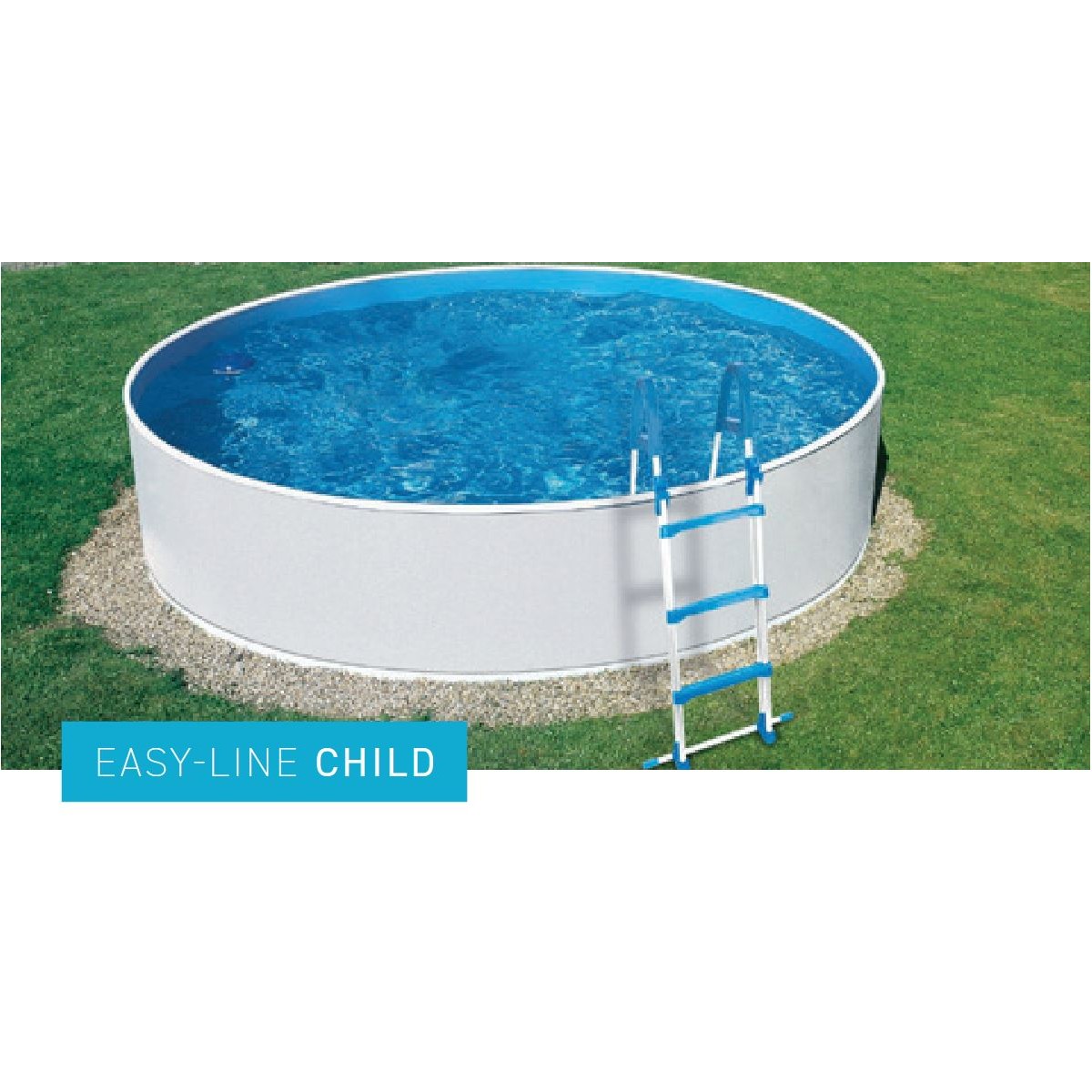 Stahlwand Rundpool Swimmingpool Poolset 360x90 cm BW1 mit Le