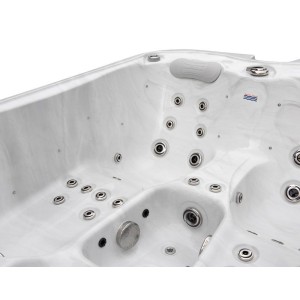 Canadian Spa Int. EMERALD Whirlpool White Marble 3 Personen 216 x 165 x 78 cm