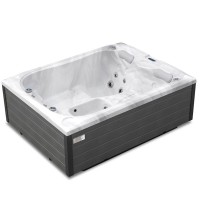 Canadian Spa Int. EMERALD Whirlpool White Marble 3 Personen 216 x 165 x 78 cm
