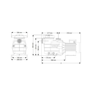 Poolpumpe HAYWARD Power Flo II 0,75 PS Umwälzpumpe Pool Filterpumpe Einphasig