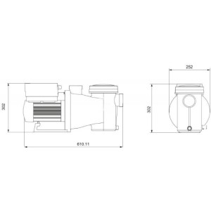 Aquagem INVERPro IP20-Poolpumpe frequenzgesteuert WLAN 0,07-0,77 kW 6-20 m3/h